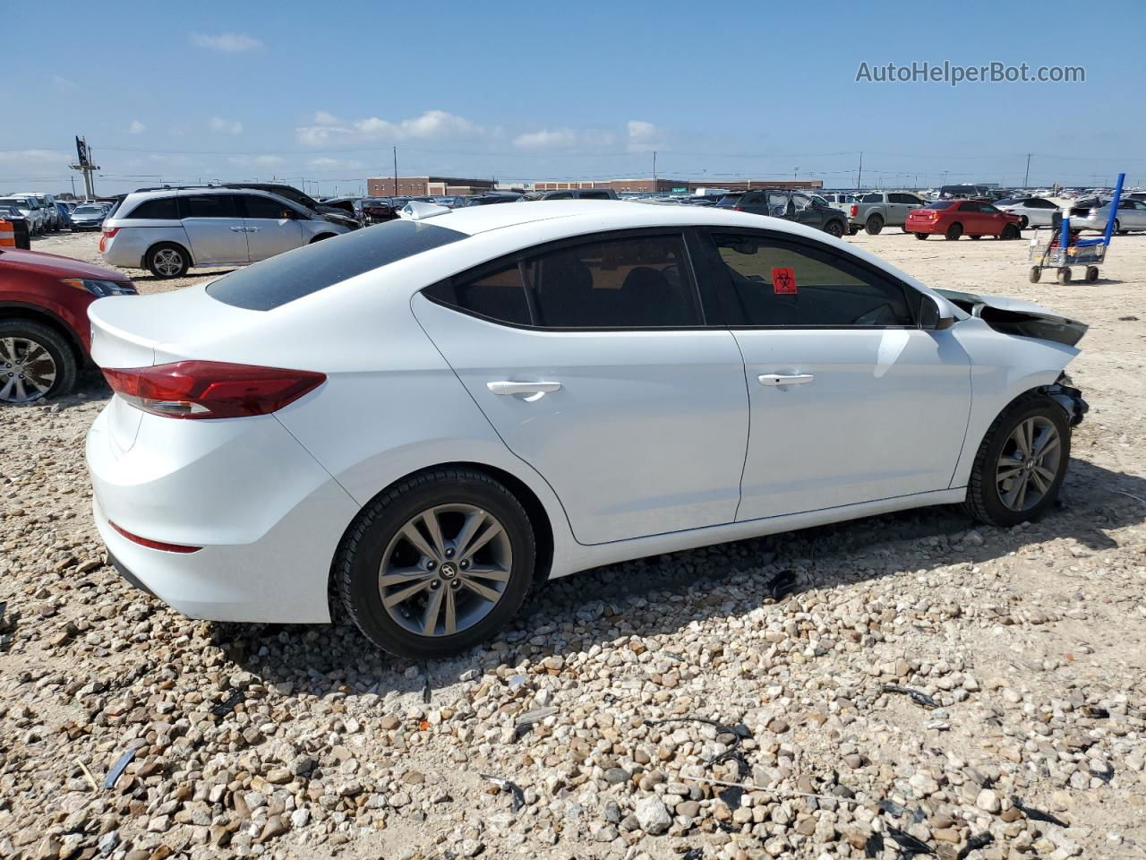 2017 Hyundai Elantra Se White vin: 5NPD84LF7HH135475