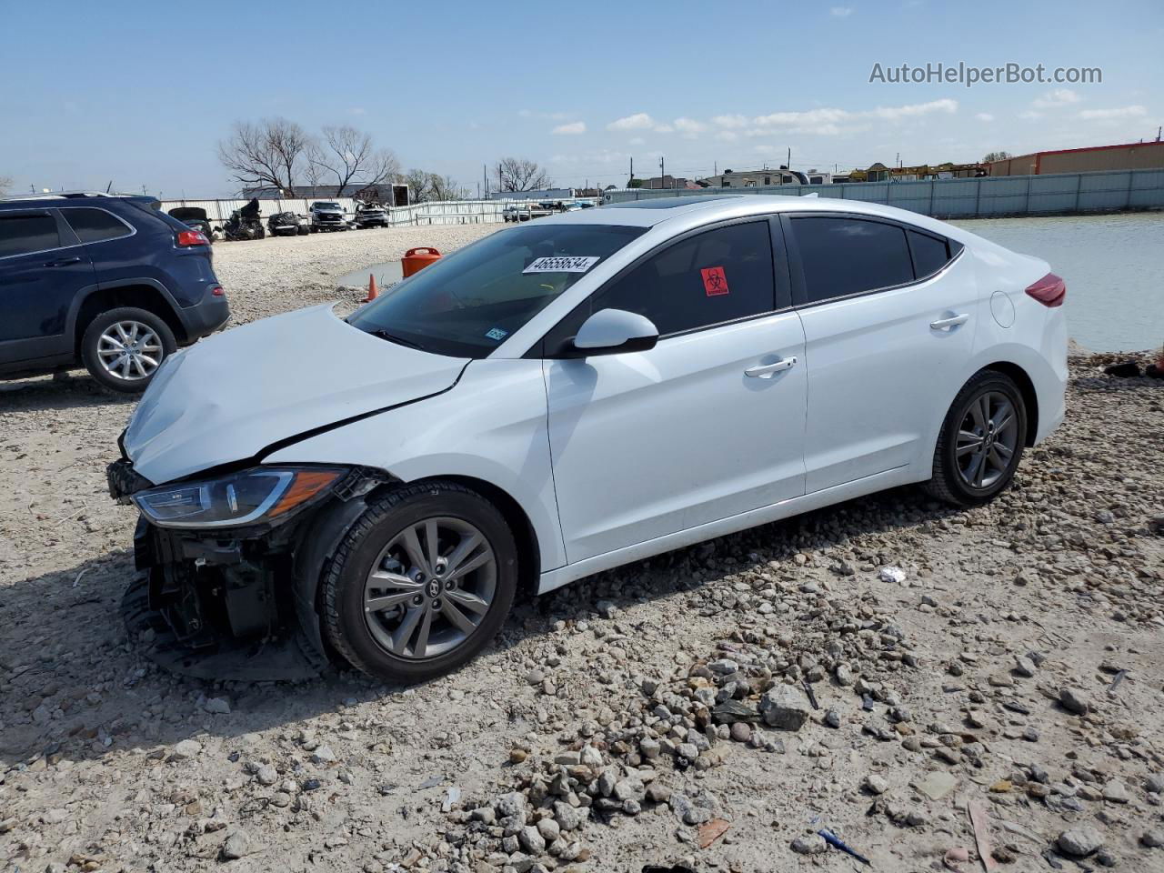 2017 Hyundai Elantra Se White vin: 5NPD84LF7HH135475