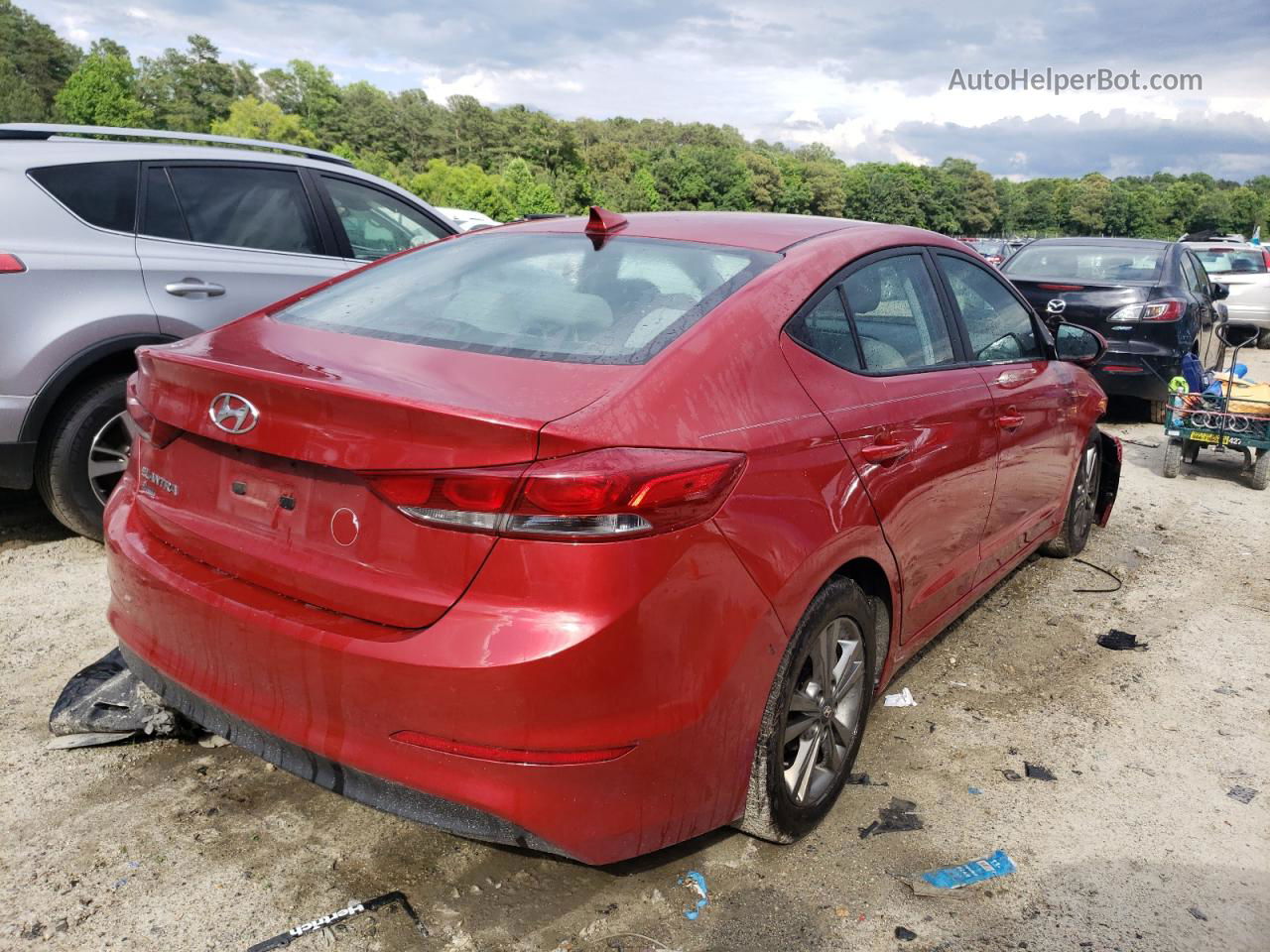 2017 Hyundai Elantra Se Красный vin: 5NPD84LF7HH149103