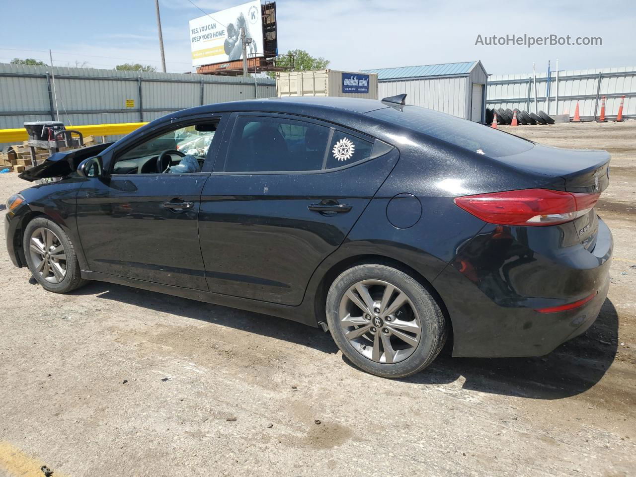 2017 Hyundai Elantra Se Черный vin: 5NPD84LF7HH176818