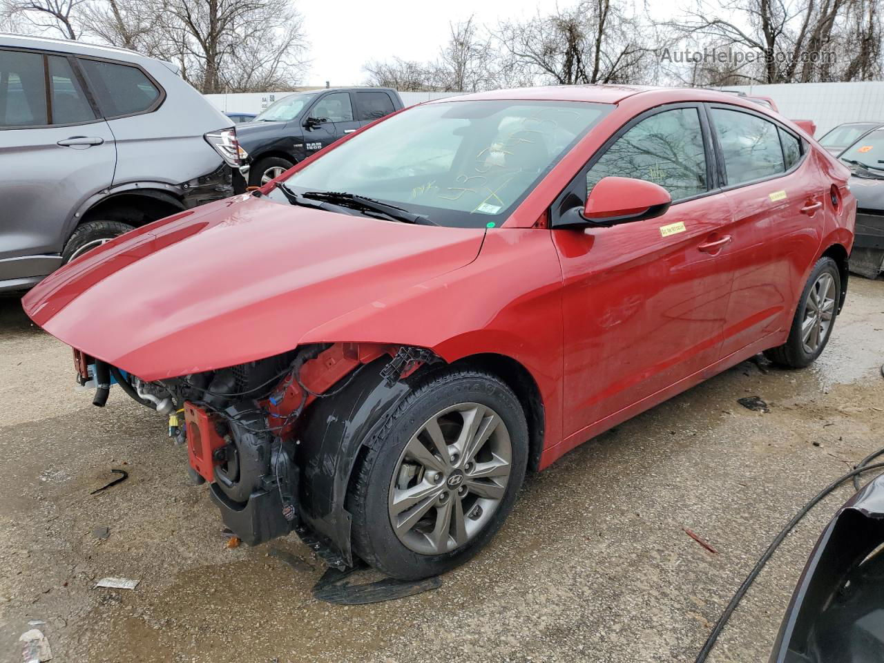 2017 Hyundai Elantra Se Красный vin: 5NPD84LF7HH183249