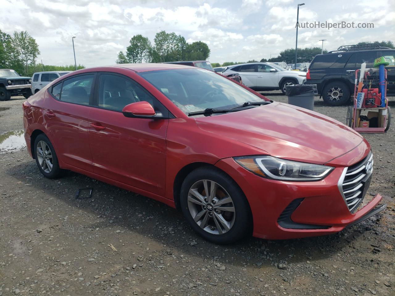 2017 Hyundai Elantra Se Red vin: 5NPD84LF7HH188810