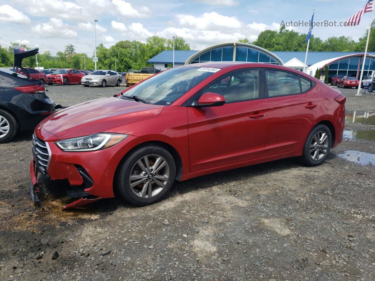 2017 Hyundai Elantra Se Red vin: 5NPD84LF7HH188810