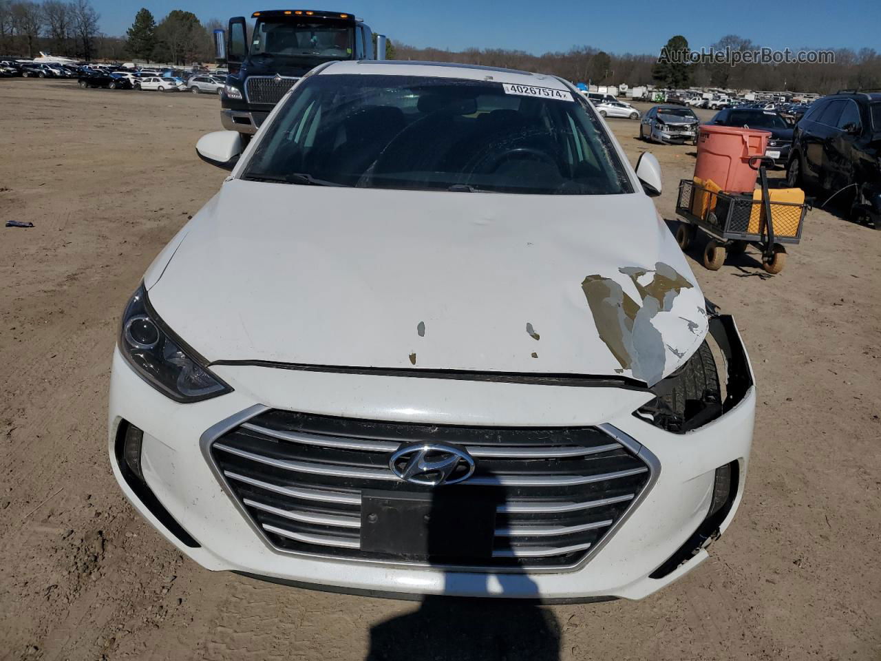 2017 Hyundai Elantra Se White vin: 5NPD84LF7HH197975