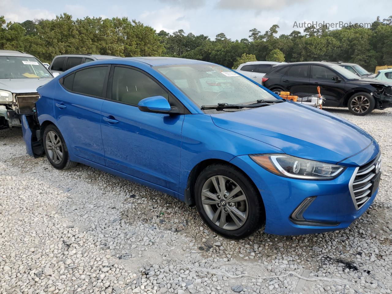 2018 Hyundai Elantra Sel Blue vin: 5NPD84LF7JH212819