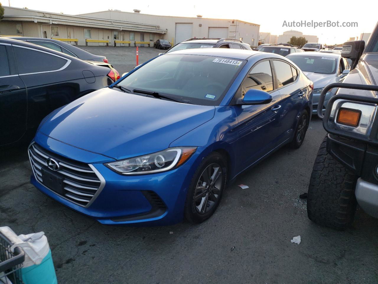 2018 Hyundai Elantra Sel Blue vin: 5NPD84LF7JH216420