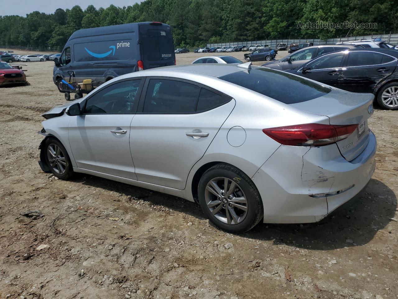 2018 Hyundai Elantra Sel Silver vin: 5NPD84LF7JH218992