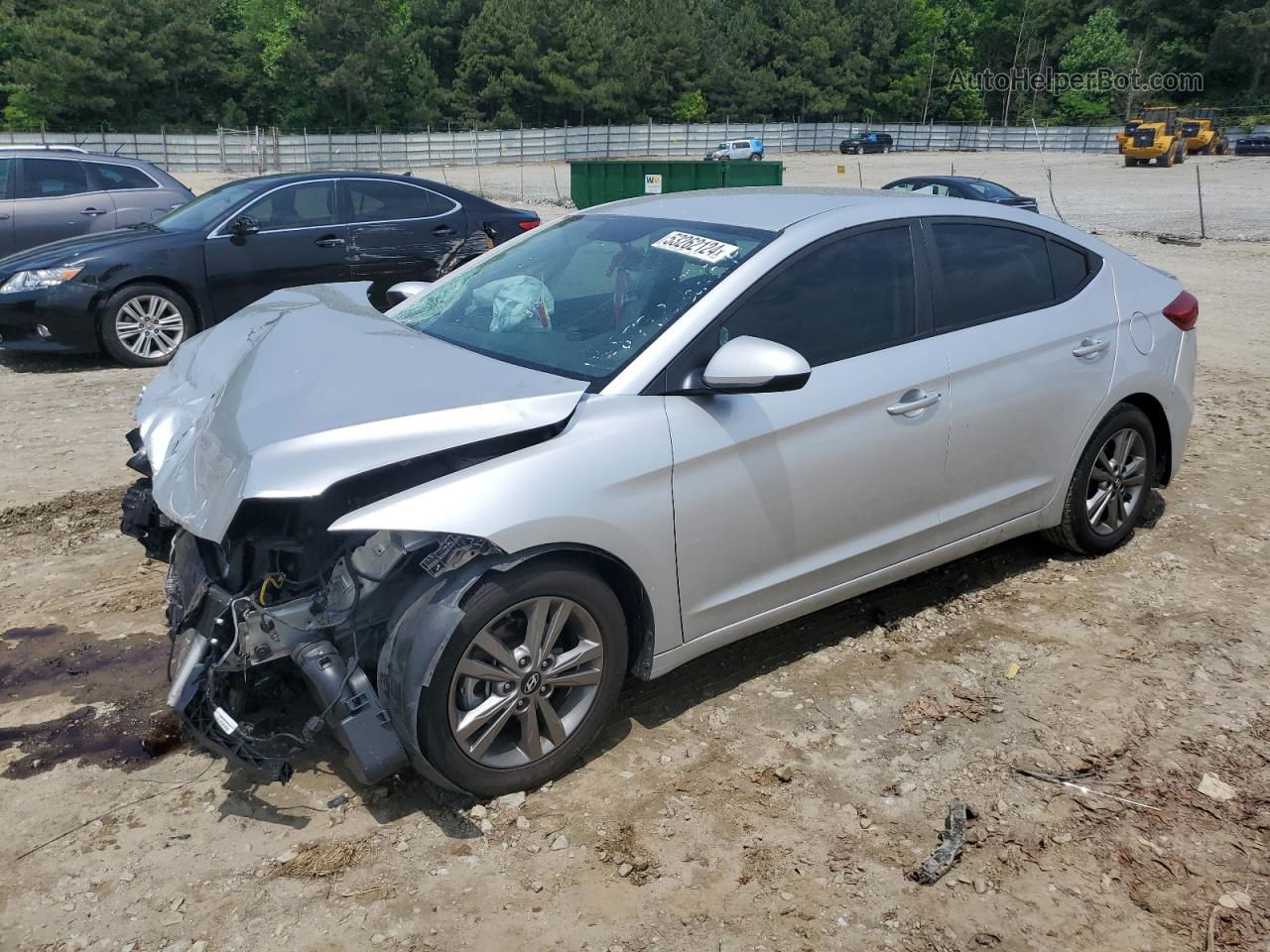 2018 Hyundai Elantra Sel Silver vin: 5NPD84LF7JH218992