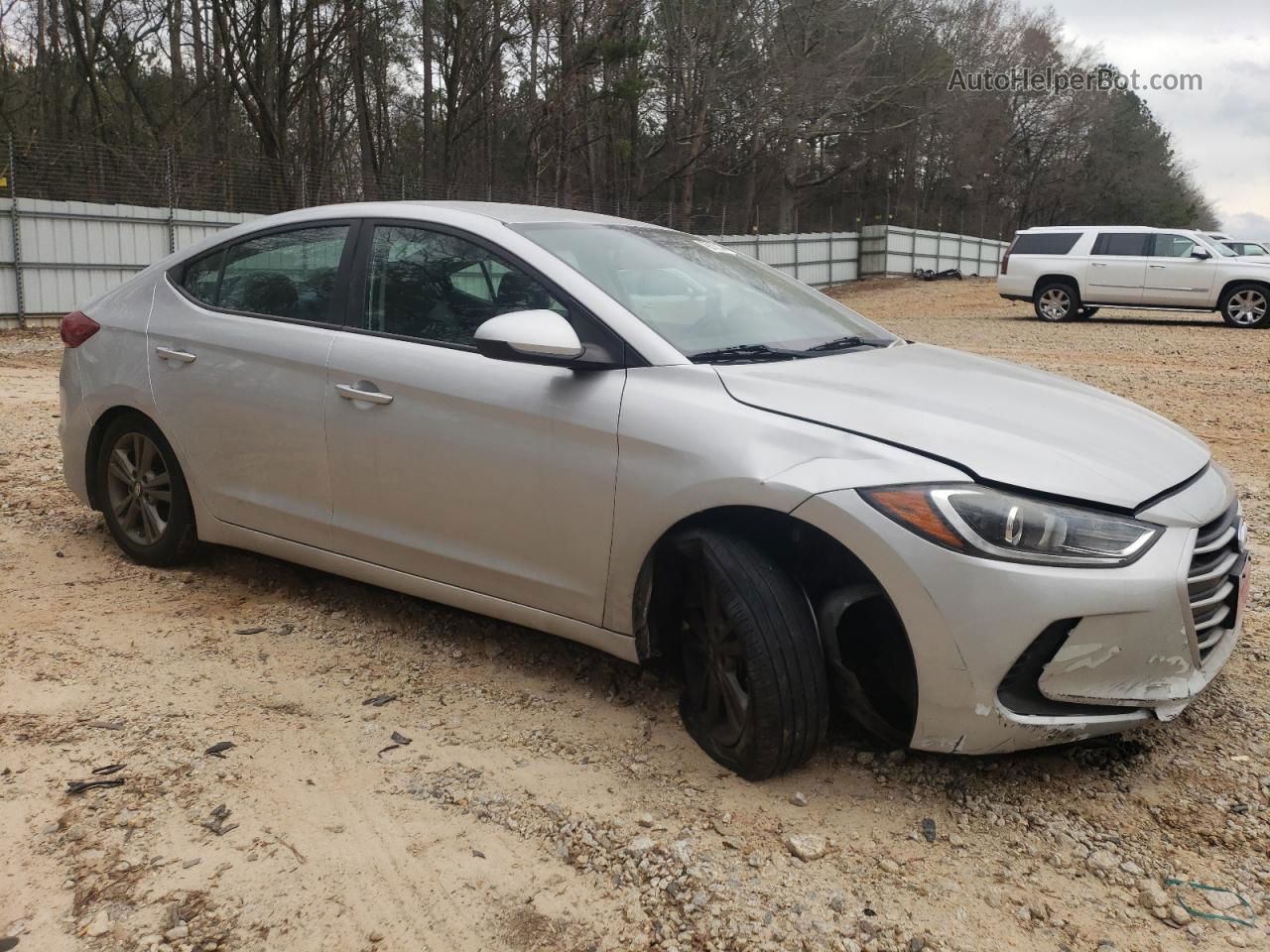 2018 Hyundai Elantra Sel Silver vin: 5NPD84LF7JH263611