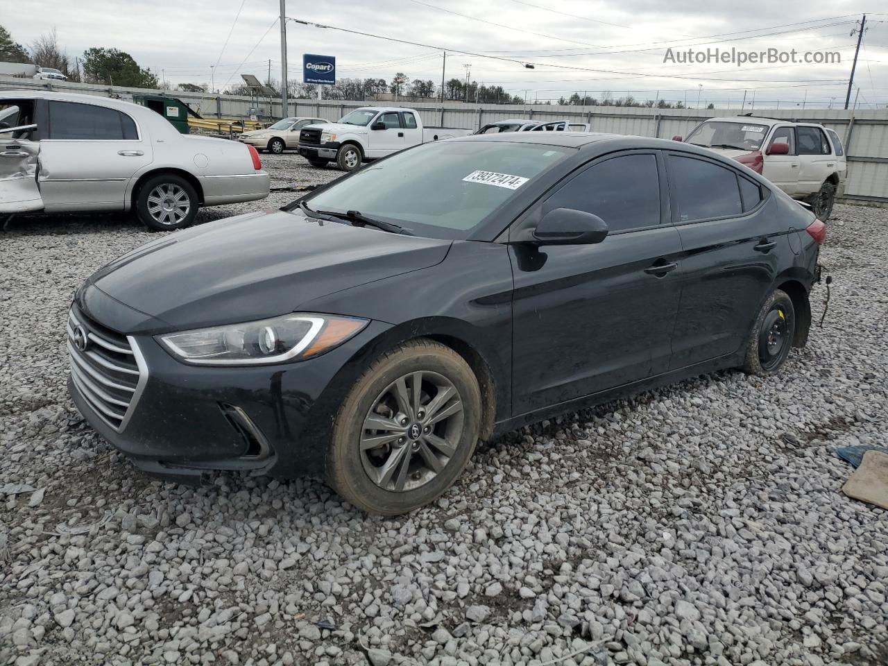 2018 Hyundai Elantra Sel Black vin: 5NPD84LF7JH274706