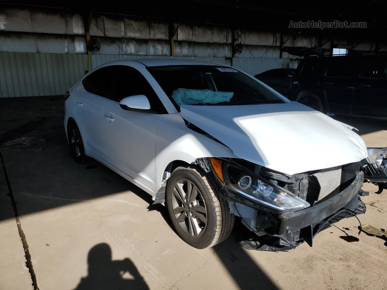 2018 Hyundai Elantra Sel White vin: 5NPD84LF7JH288038