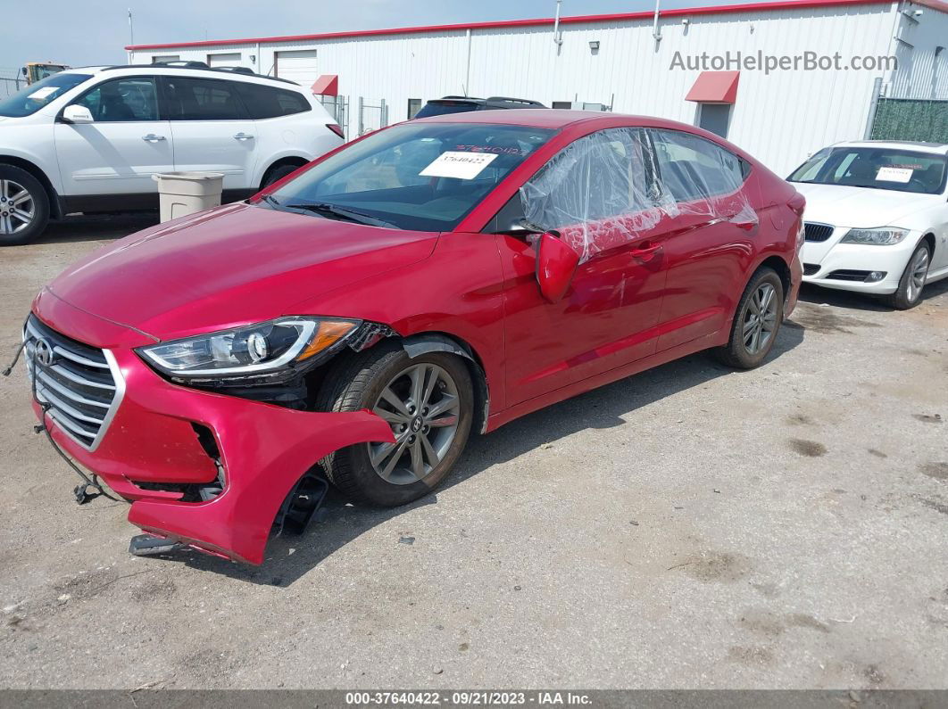 2018 Hyundai Elantra Sel Maroon vin: 5NPD84LF7JH295796