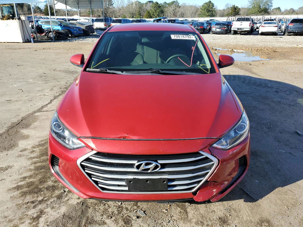 2018 Hyundai Elantra Sel Red vin: 5NPD84LF7JH311091