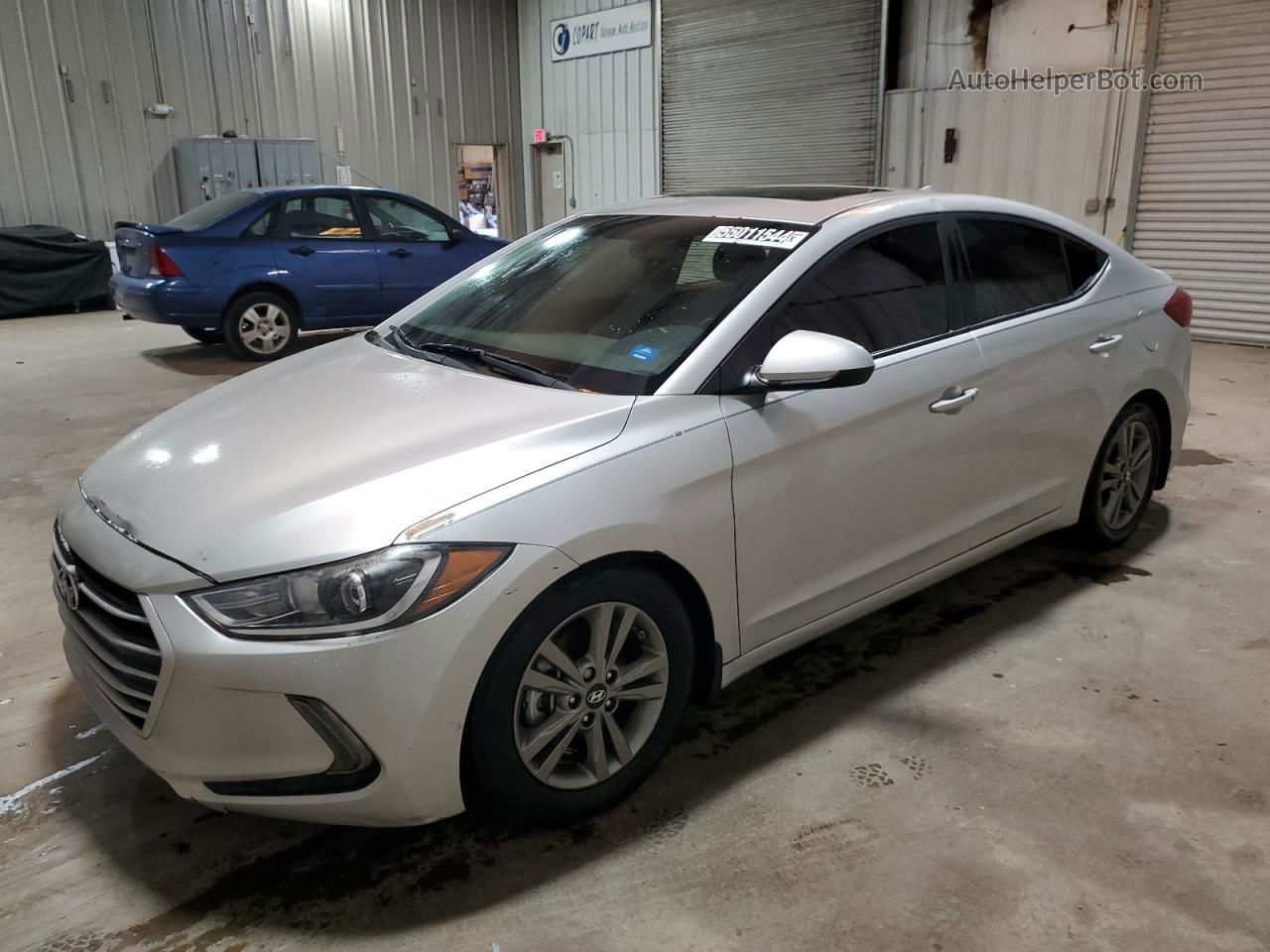 2018 Hyundai Elantra Sel Silver vin: 5NPD84LF7JH318333