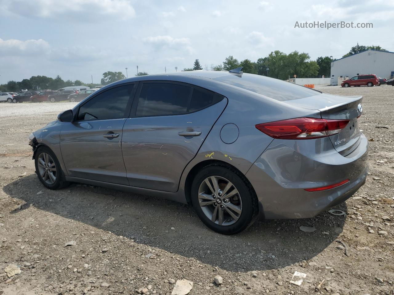 2018 Hyundai Elantra Sel Gray vin: 5NPD84LF7JH336959