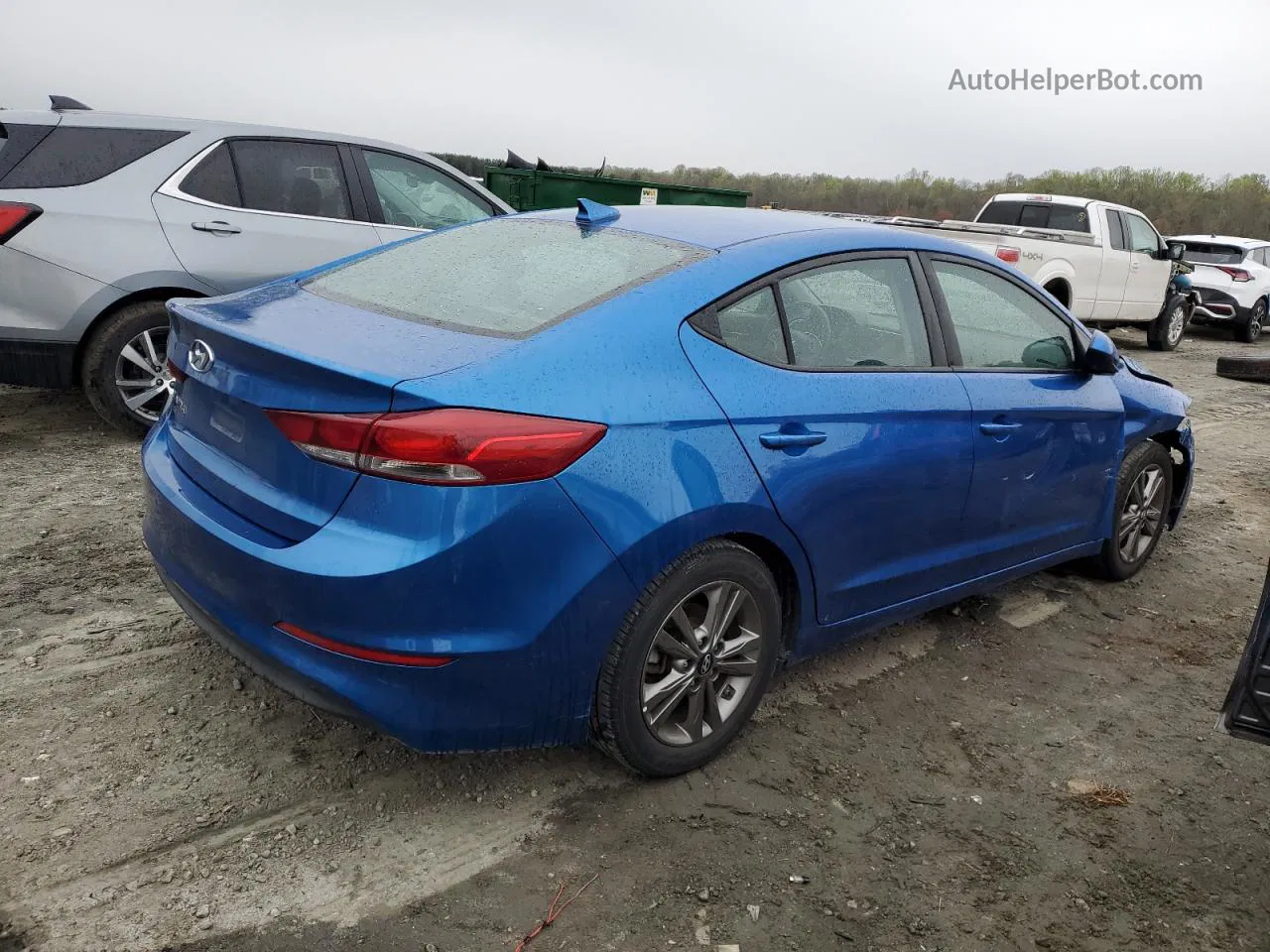 2018 Hyundai Elantra Sel Blue vin: 5NPD84LF7JH349002