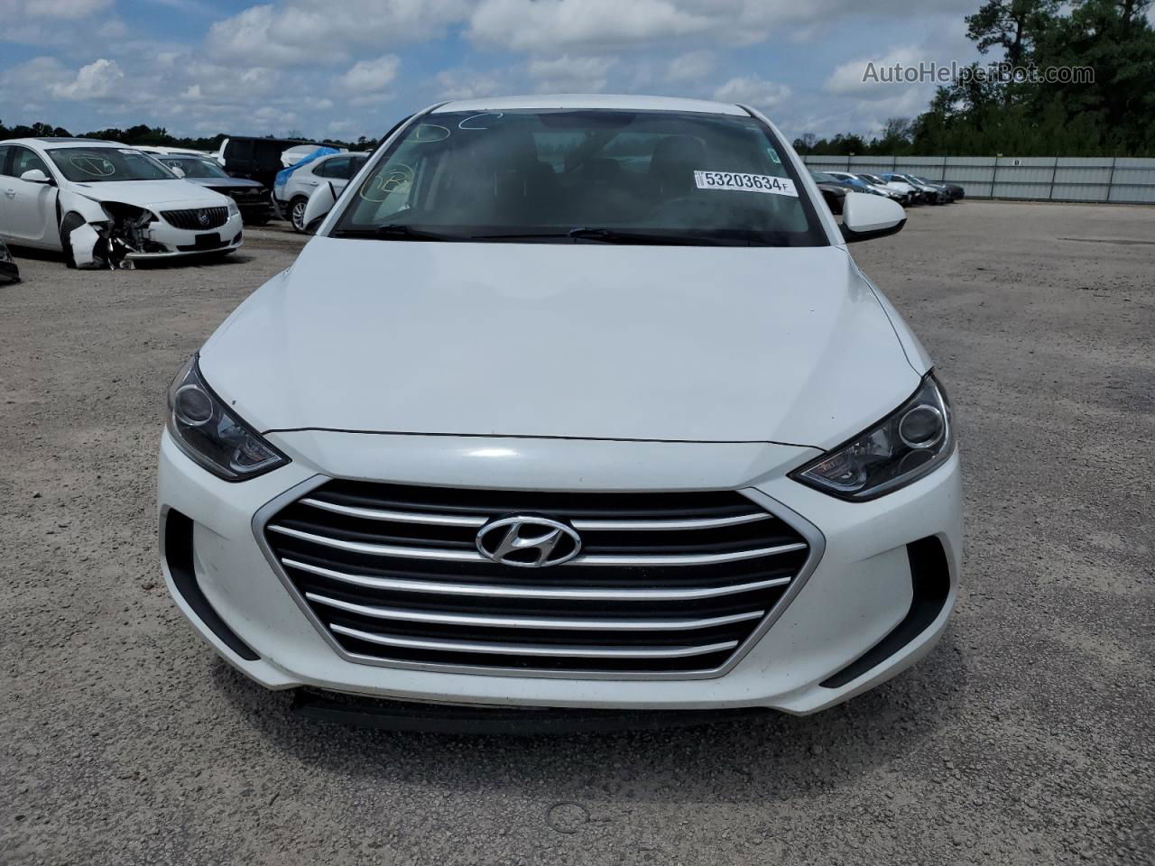 2018 Hyundai Elantra Sel White vin: 5NPD84LF7JH356693