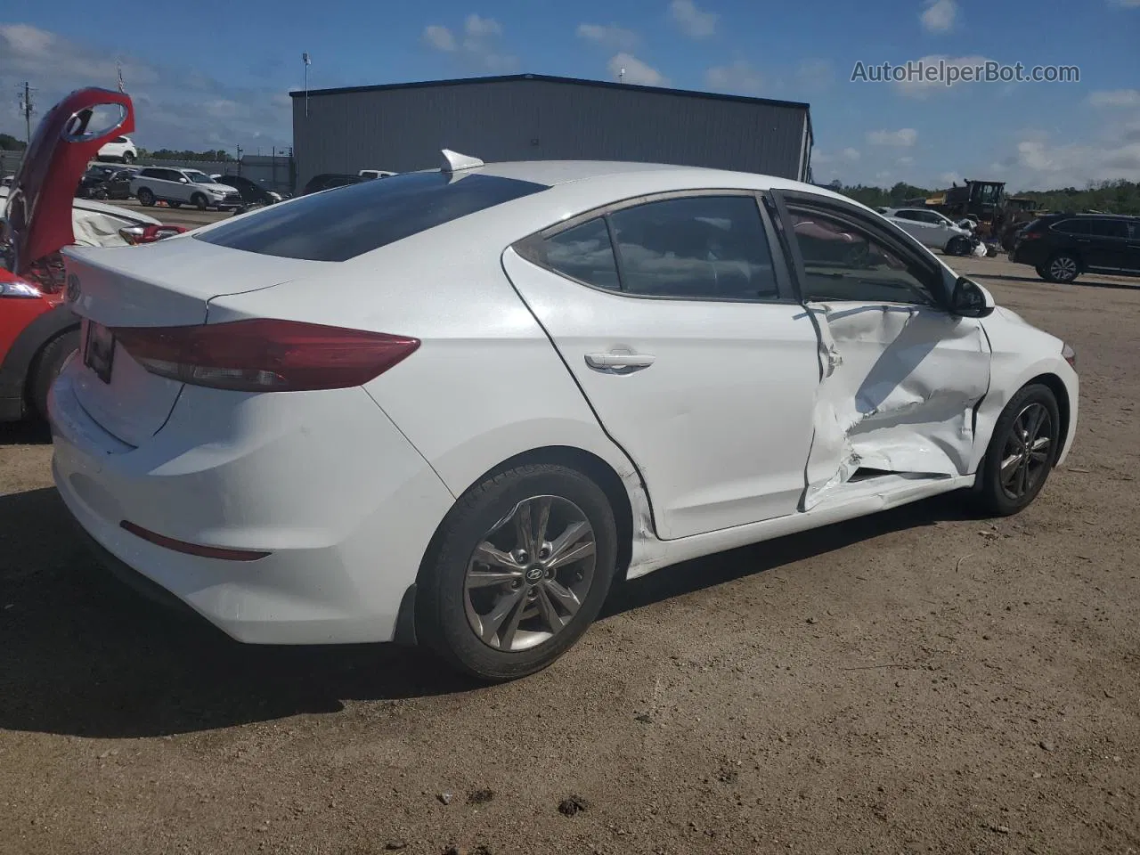 2018 Hyundai Elantra Sel White vin: 5NPD84LF7JH356693