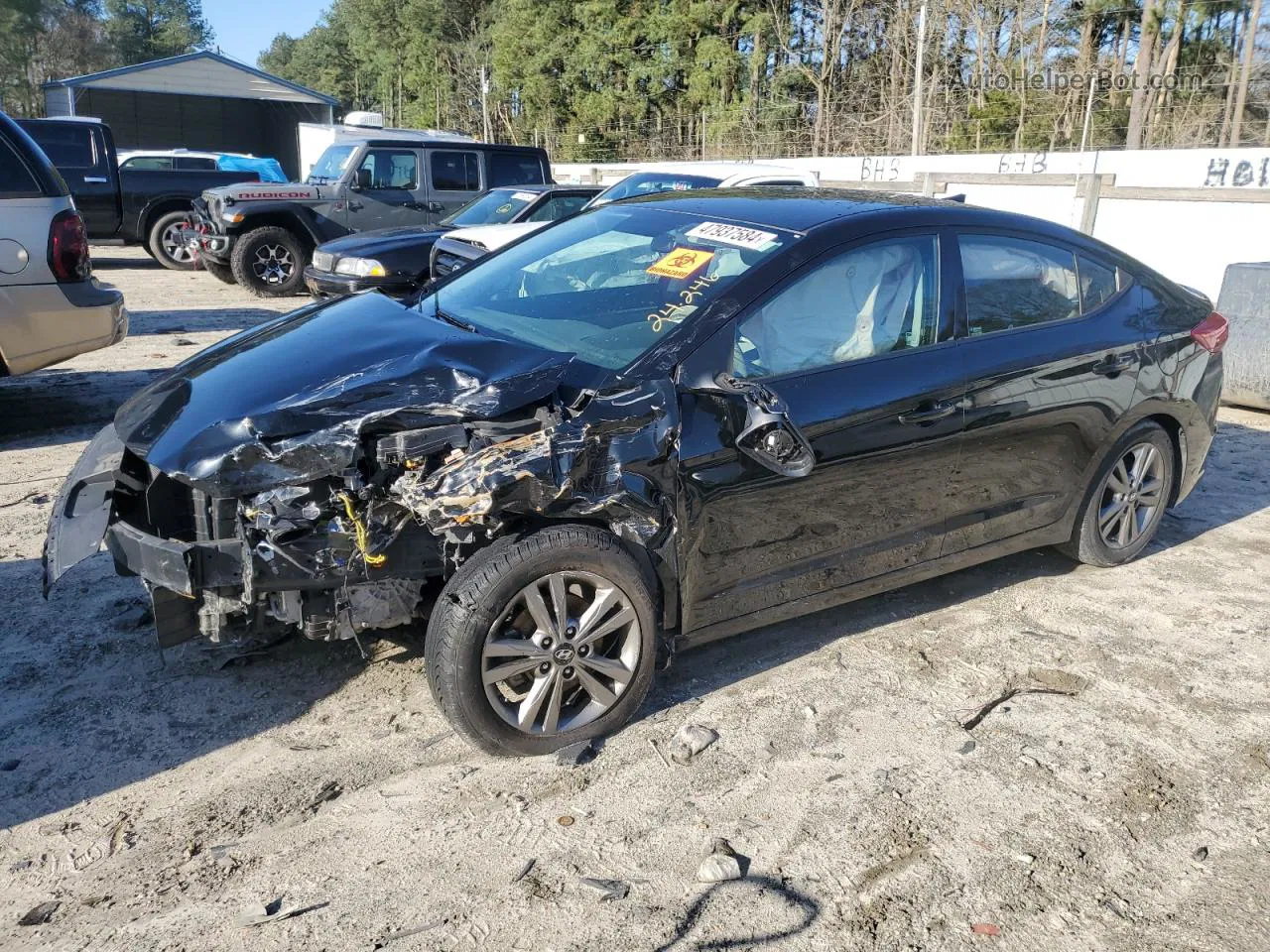 2018 Hyundai Elantra Sel Black vin: 5NPD84LF7JH381092