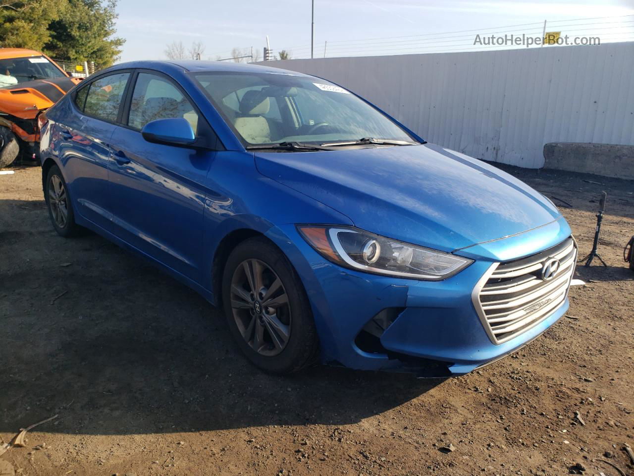2018 Hyundai Elantra Sel Blue vin: 5NPD84LF7JH385658