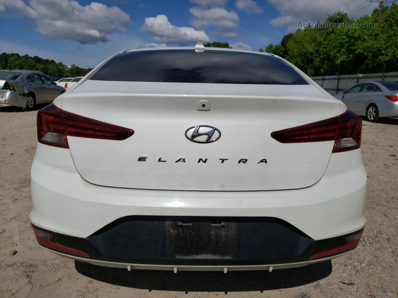 2019 Hyundai Elantra Sel White vin: 5NPD84LF7KH408440