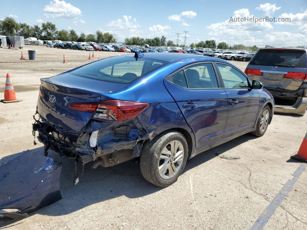 2019 Hyundai Elantra Sel Blue vin: 5NPD84LF7KH416828