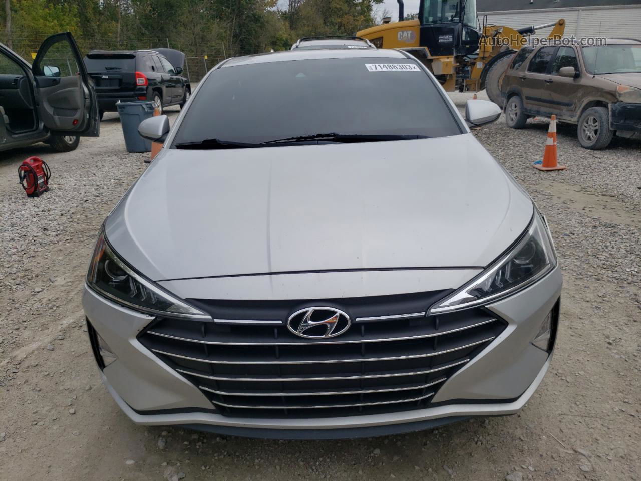 2019 Hyundai Elantra Sel Silver vin: 5NPD84LF7KH424573