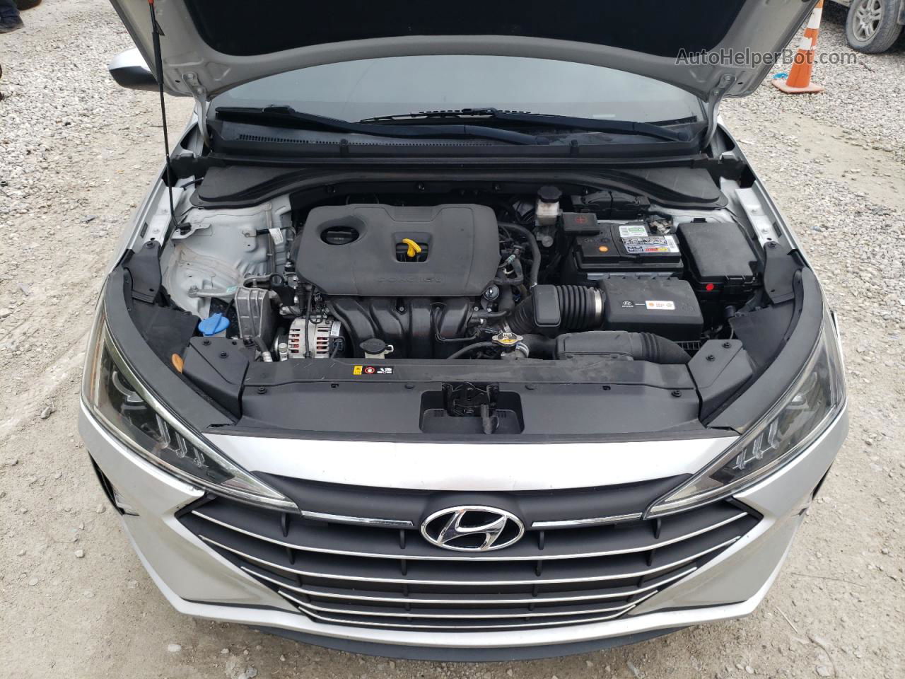 2019 Hyundai Elantra Sel Silver vin: 5NPD84LF7KH424573