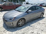 2019 Hyundai Elantra Sel Gray vin: 5NPD84LF7KH445486