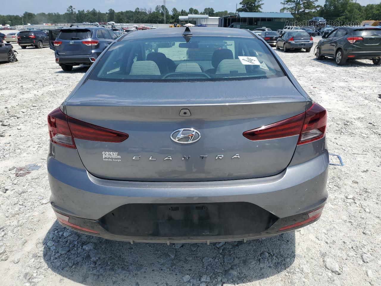 2019 Hyundai Elantra Sel Gray vin: 5NPD84LF7KH445486