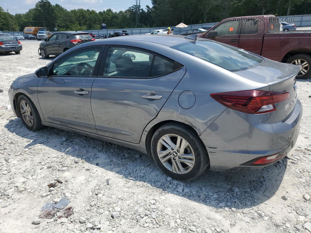 2019 Hyundai Elantra Sel Gray vin: 5NPD84LF7KH445486