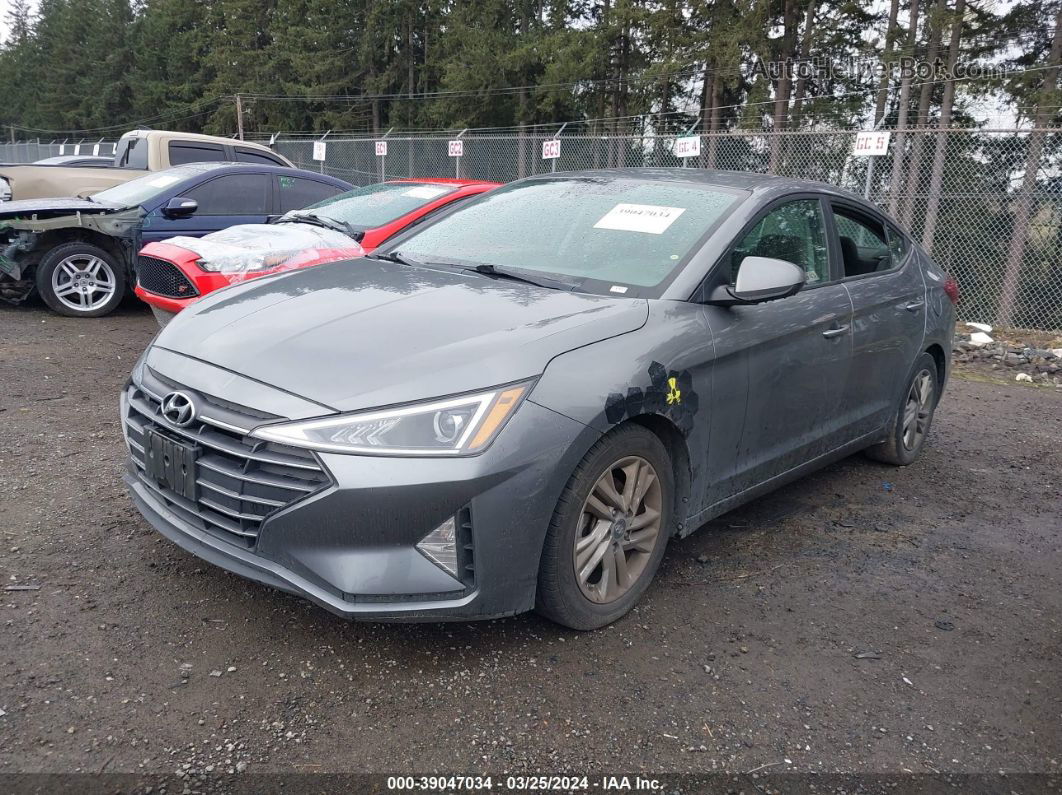 2019 Hyundai Elantra Sel Silver vin: 5NPD84LF7KH483039