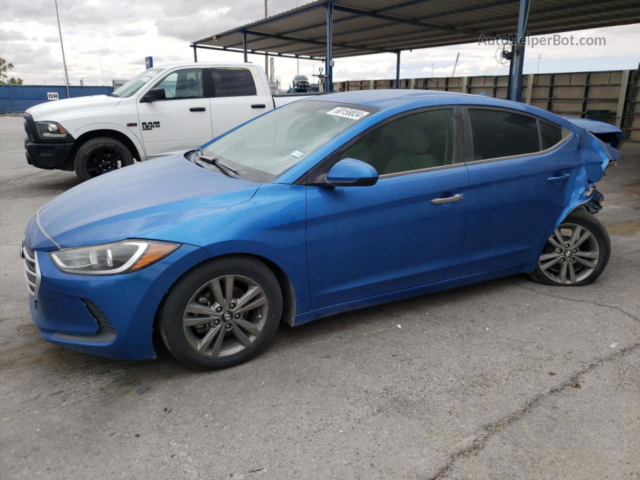 2017 Hyundai Elantra Se Синий vin: 5NPD84LF8HH032906