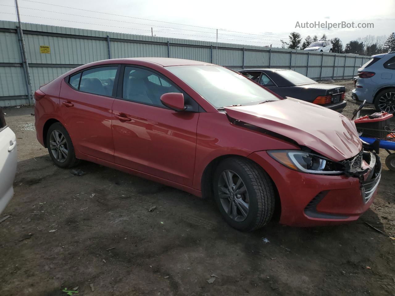 2017 Hyundai Elantra Se Red vin: 5NPD84LF8HH185222