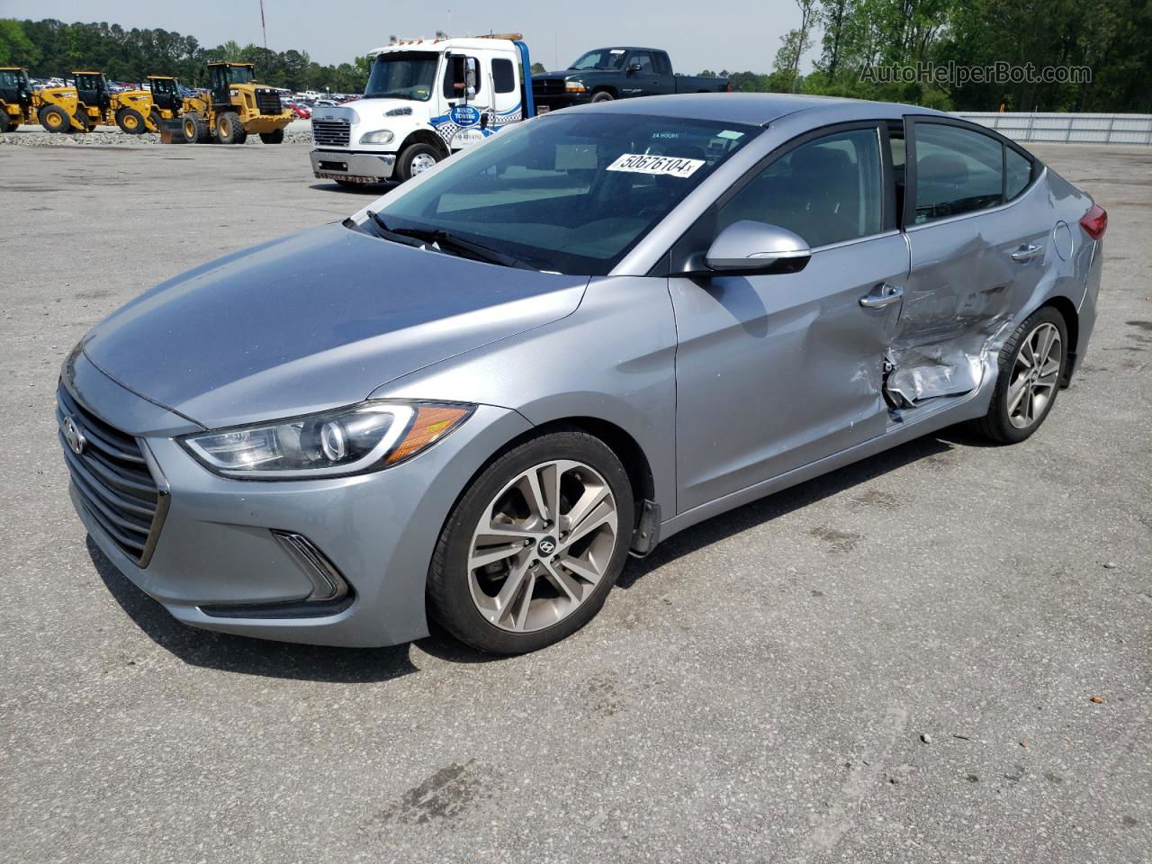 2017 Hyundai Elantra Se Gray vin: 5NPD84LF8HH189898