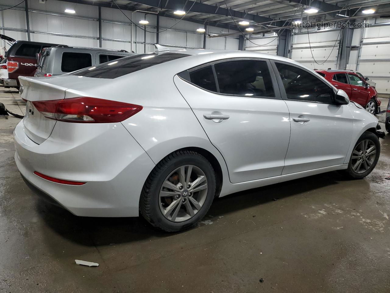 2018 Hyundai Elantra Sel Silver vin: 5NPD84LF8JH214126