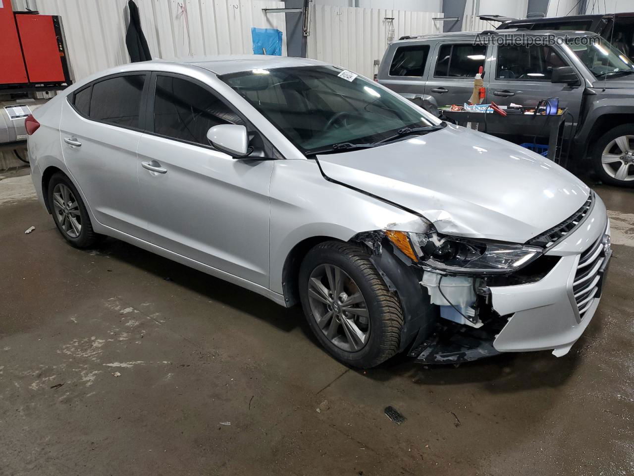 2018 Hyundai Elantra Sel Silver vin: 5NPD84LF8JH214126