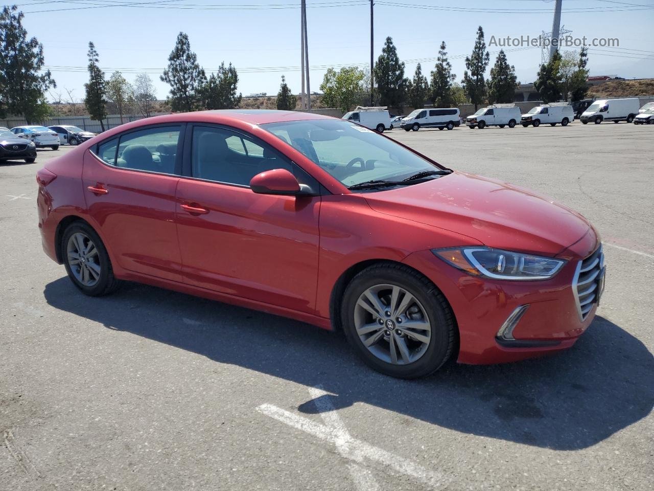 2018 Hyundai Elantra Sel Red vin: 5NPD84LF8JH214143