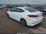 2018 Hyundai Elantra Sel White vin: 5NPD84LF8JH251404