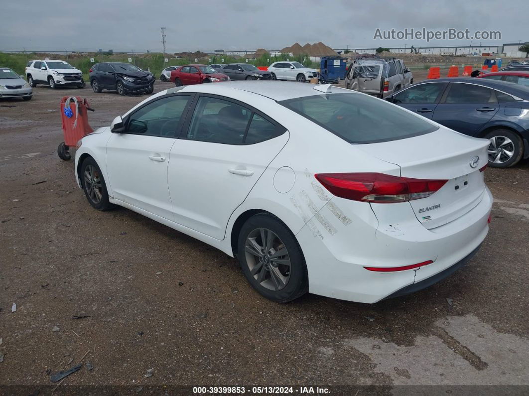 2018 Hyundai Elantra Sel White vin: 5NPD84LF8JH251404