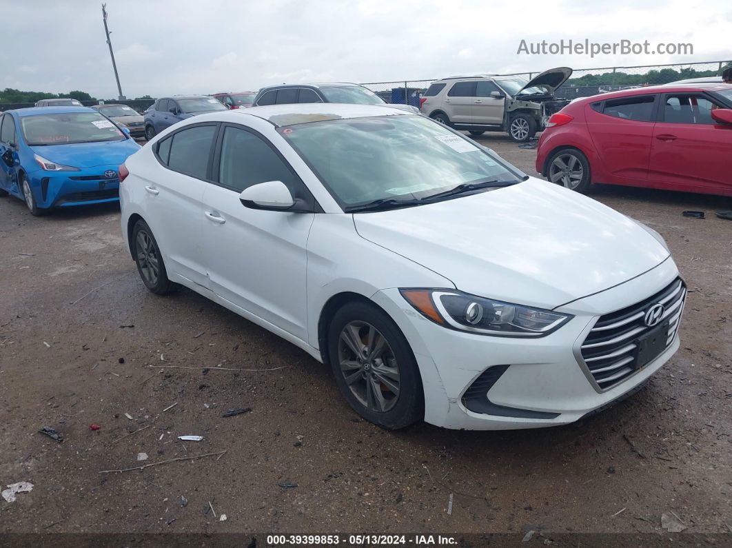 2018 Hyundai Elantra Sel White vin: 5NPD84LF8JH251404