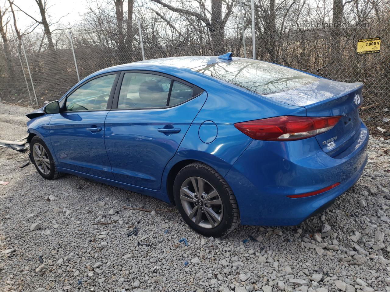 2018 Hyundai Elantra Sel Синий vin: 5NPD84LF8JH254450