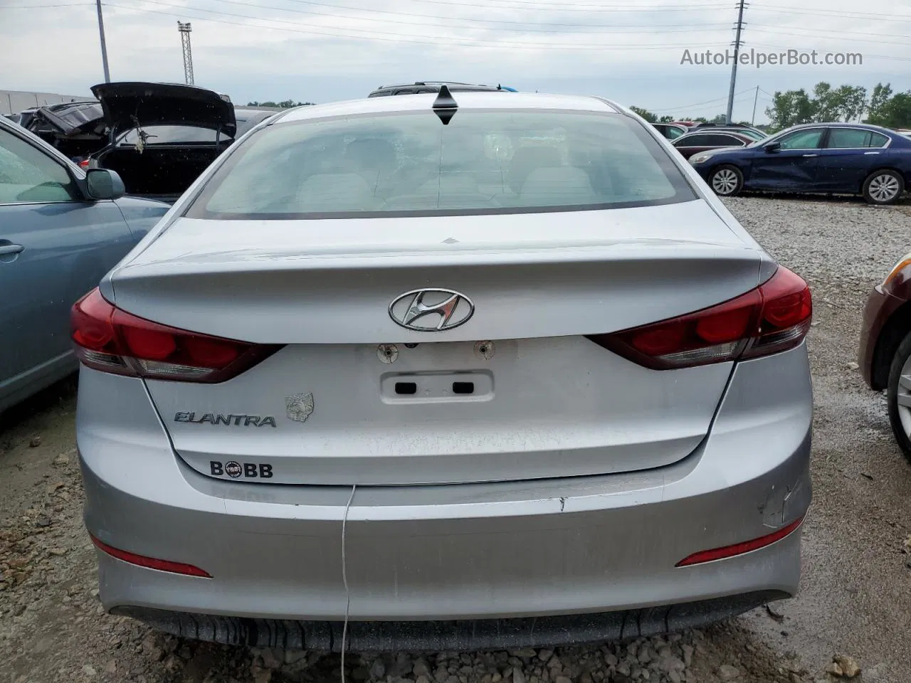 2018 Hyundai Elantra Sel Silver vin: 5NPD84LF8JH276884