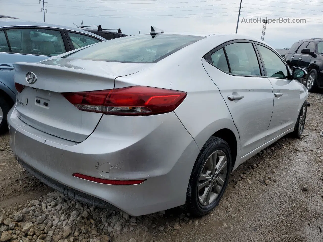 2018 Hyundai Elantra Sel Серебряный vin: 5NPD84LF8JH276884