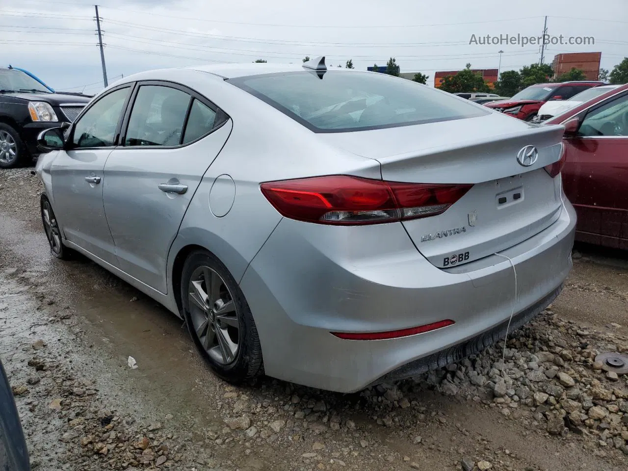 2018 Hyundai Elantra Sel Серебряный vin: 5NPD84LF8JH276884