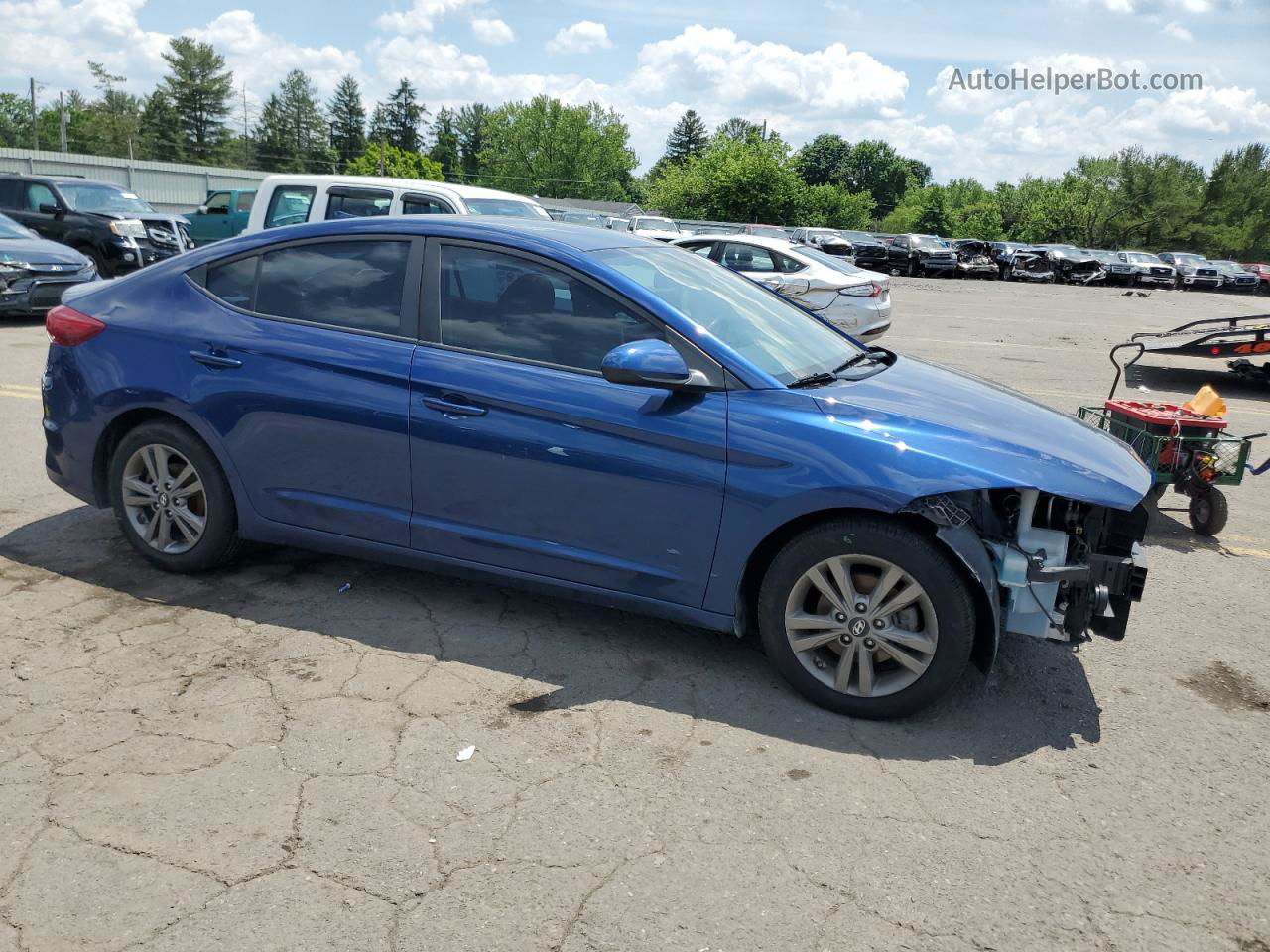 2018 Hyundai Elantra Sel Blue vin: 5NPD84LF8JH276996