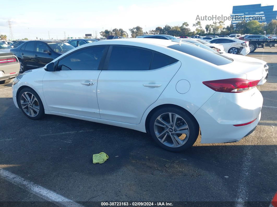 2018 Hyundai Elantra Limited White vin: 5NPD84LF8JH283494