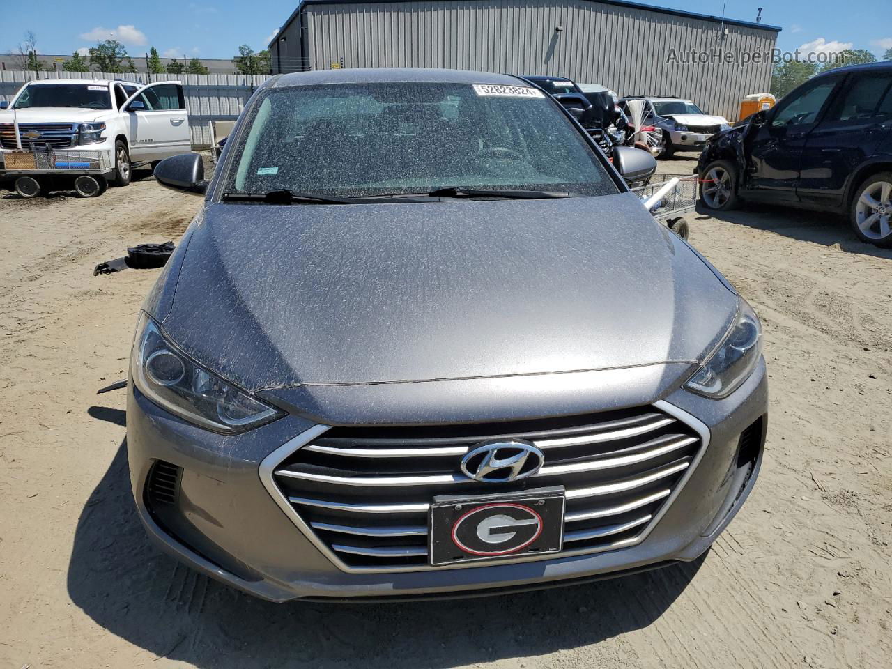 2018 Hyundai Elantra Sel Gray vin: 5NPD84LF8JH294740