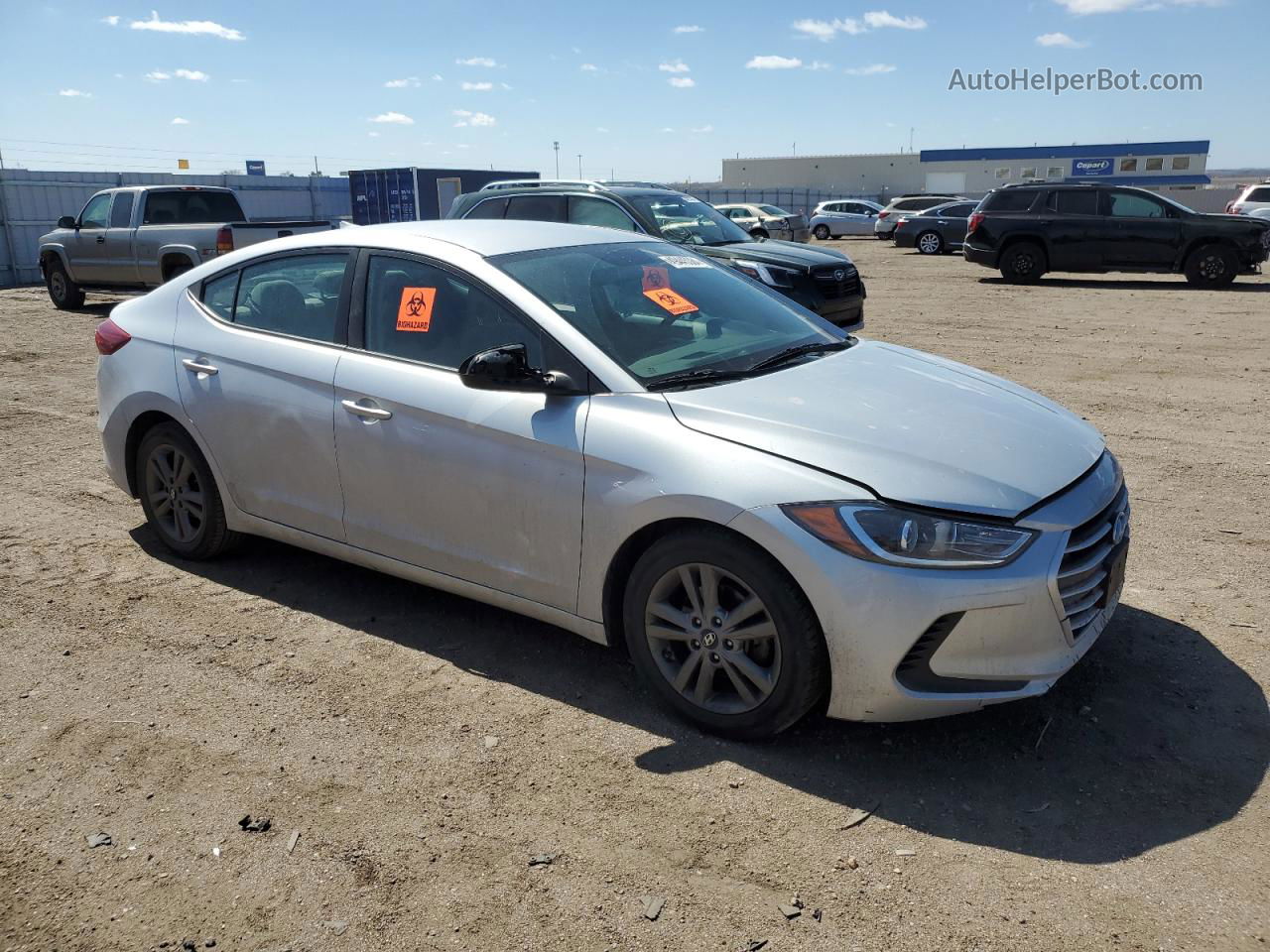 2018 Hyundai Elantra Sel Silver vin: 5NPD84LF8JH296830