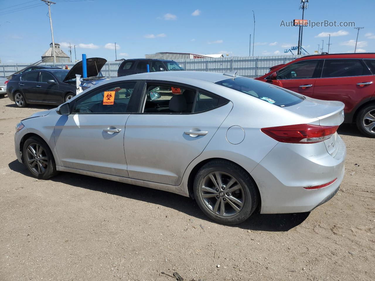 2018 Hyundai Elantra Sel Silver vin: 5NPD84LF8JH296830